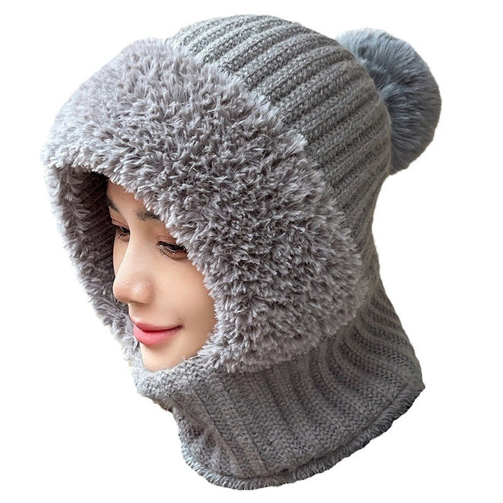 Knitted Hat and Scarf in One – Warm Windproof Hooded Scarf