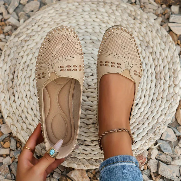 Women's Perforated Ballet Flats with Arch Support