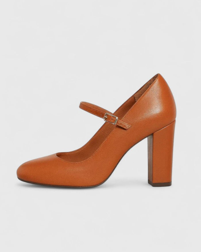 Women's Mary Jane Block Heel Shoes with Ankle Strap
