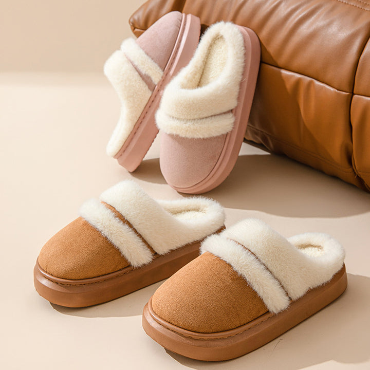Warm Fluffy Slippers – Thick Sole Non-Slip House Shoes