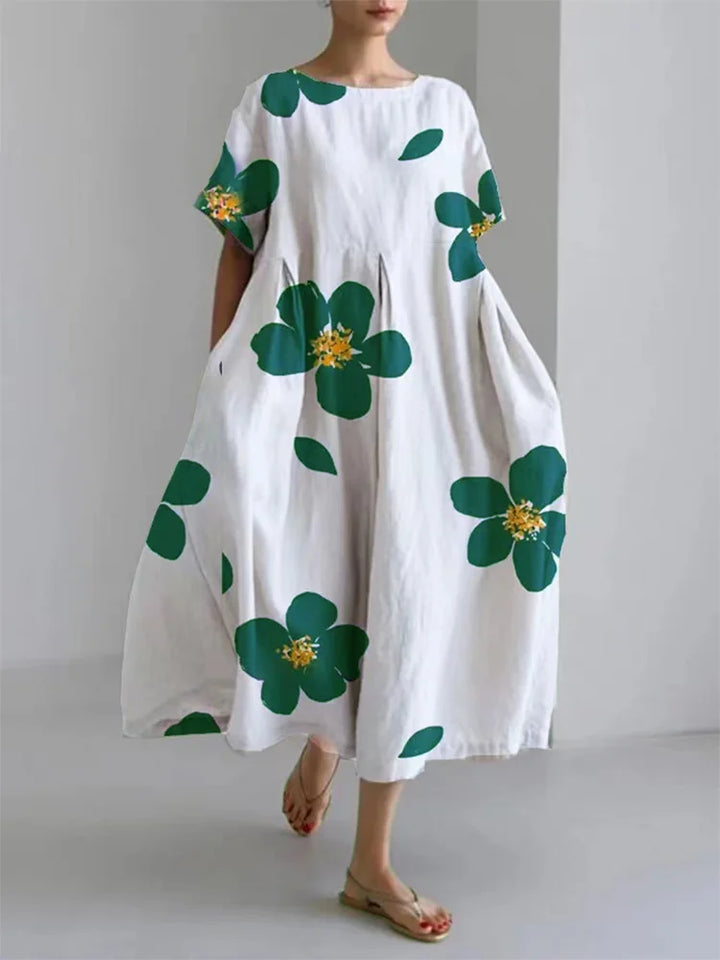 CATERINA | Long Summer Dress with Vibrant Flowers and Soft Comfort for Sunny Days
