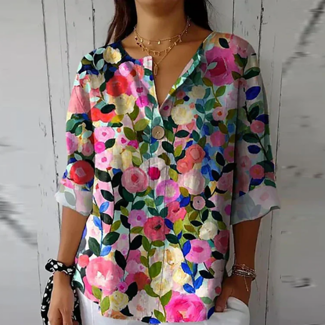 Arlene | Chic Floral Print Blouse