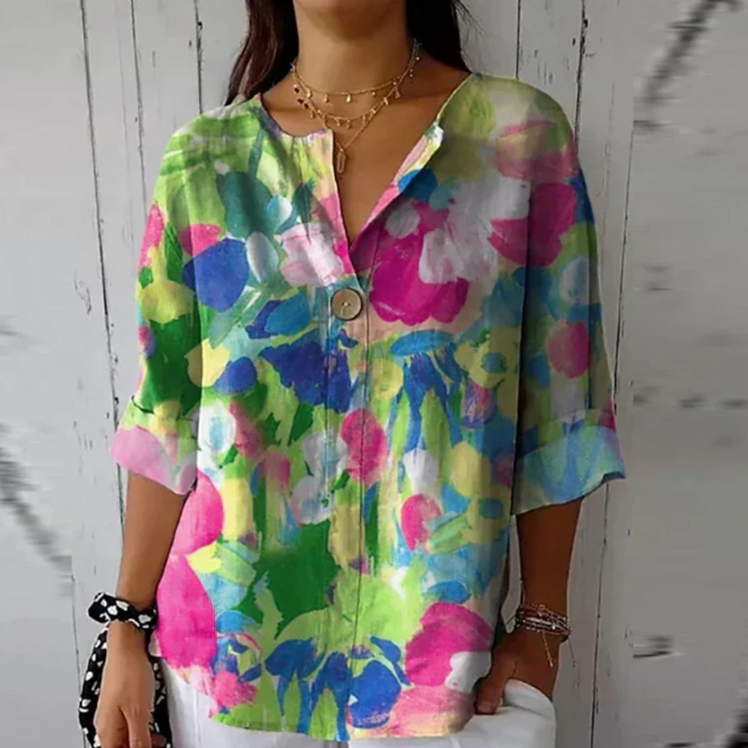 Arlene | Chic Floral Print Blouse