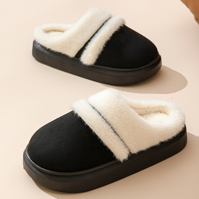 Charlotte | Faux suede slippers with plush lining and thick sole