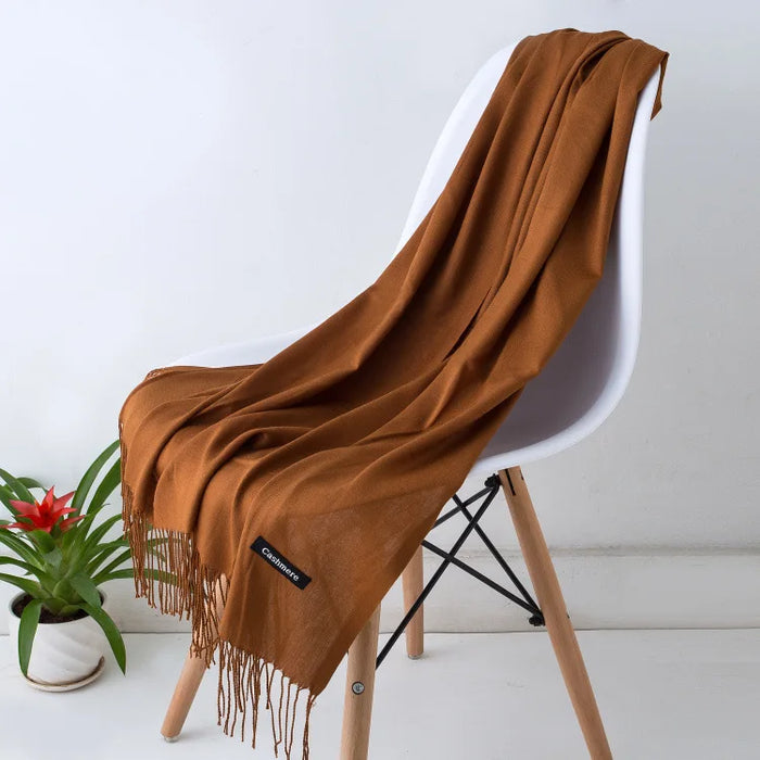 Women's Fringed Scarf with Soft Drape