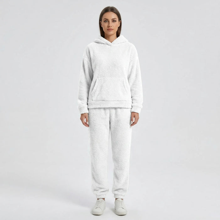 Women's Hooded Loungwear Set with Relaxed Fit