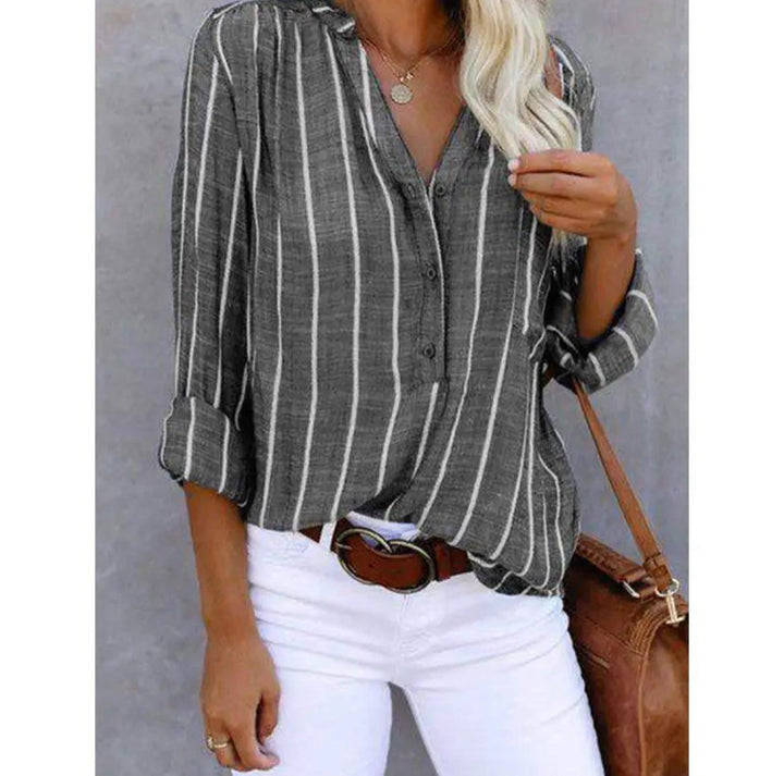 Candace | Striped Casual Blouse