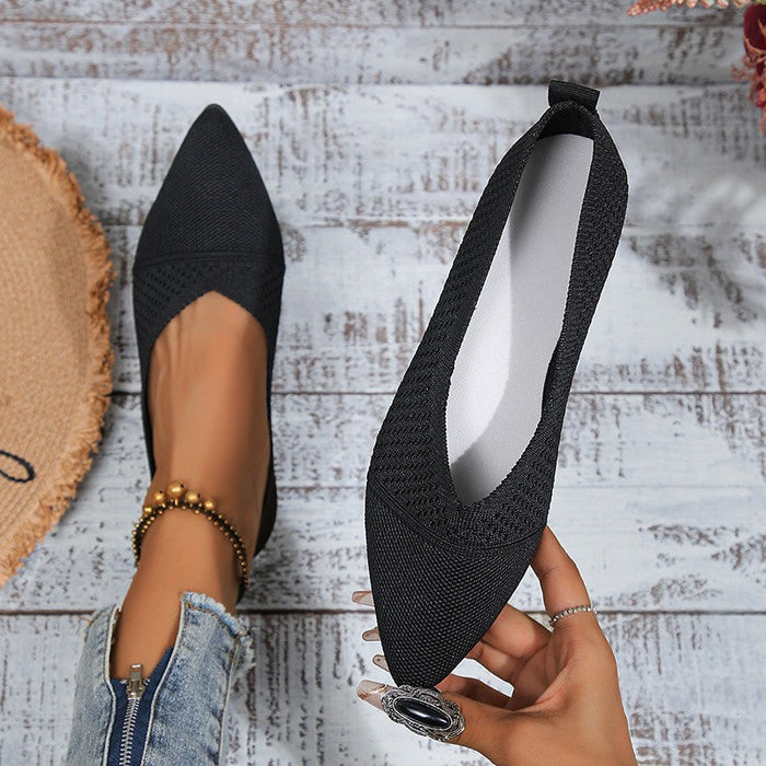 Women's Pointed Mesh Slingback Flats with Breathable Upper