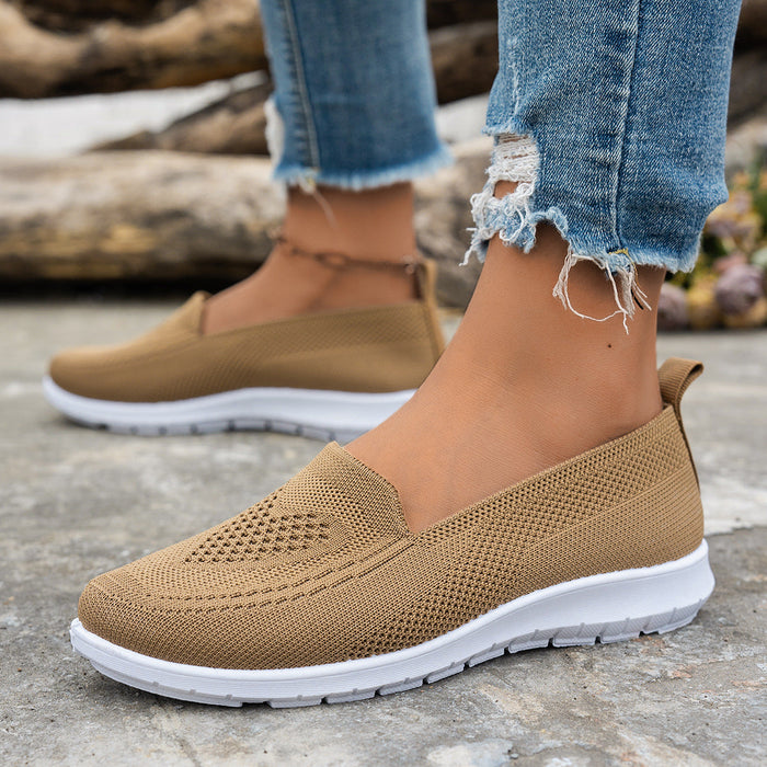 Women's Slip-On Mesh Walking Trainers Lightweight