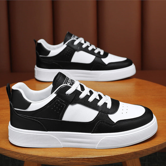 Women's White Lace-Up Trainers with Platform Sole