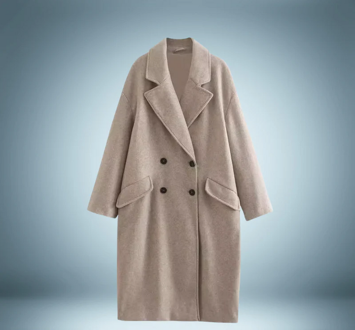 Women's Belted Trench Coat with Wide Lapels