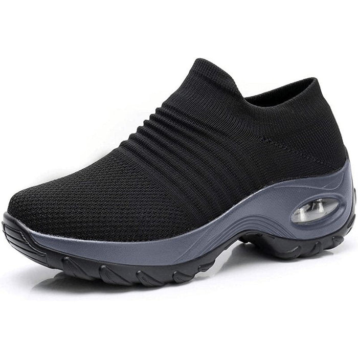 Women's Slip-On Knit Trainers with Cushioned Sole