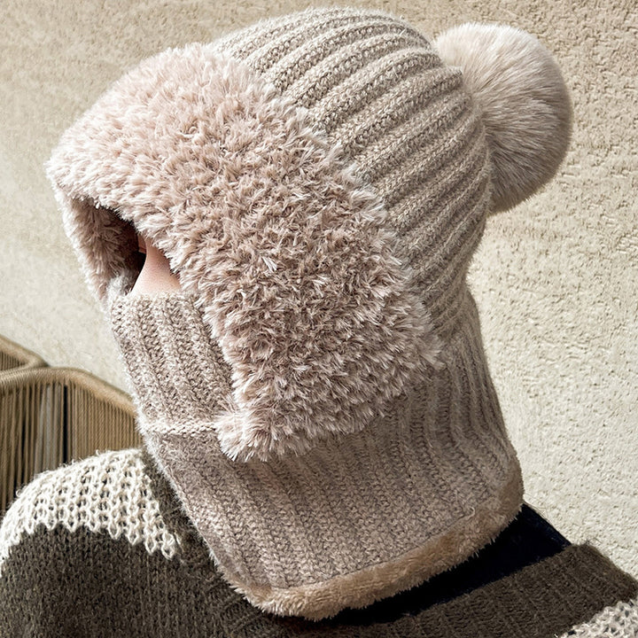 Knitted Hat and Scarf in One – Warm Windproof Hooded Scarf