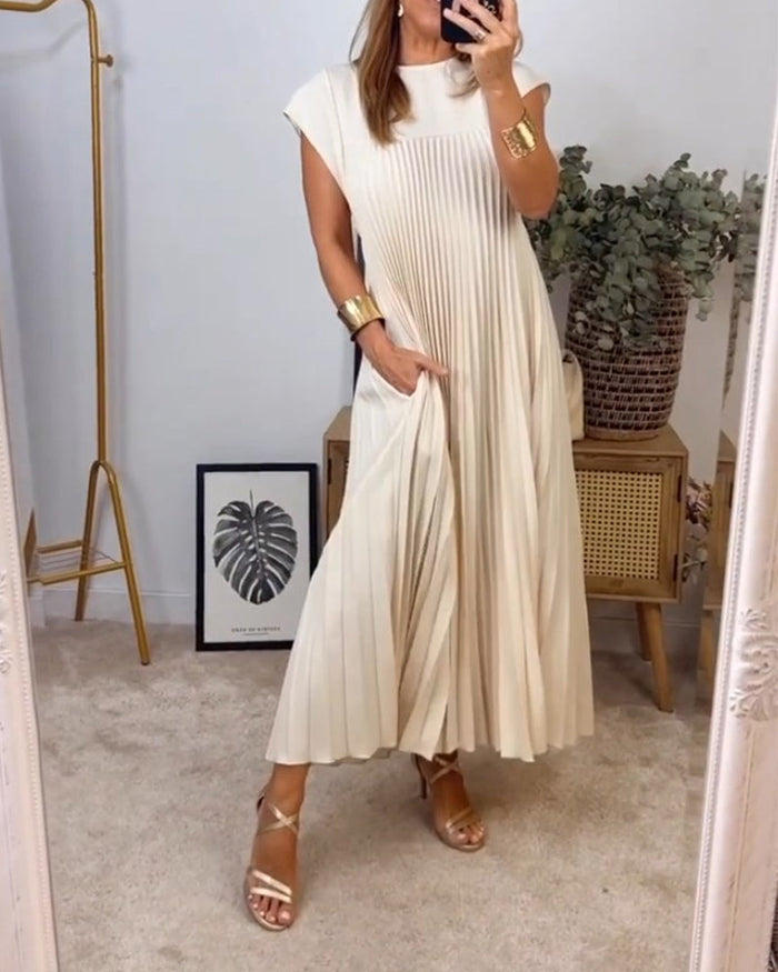 Fern | Women's Flowy Pleated Maxi Dress Cocktail