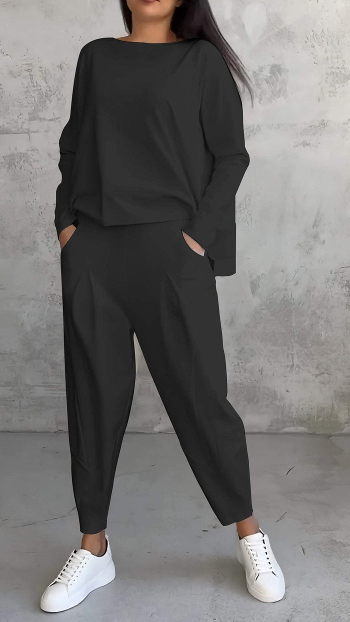 Nora | Women's 2 Piece Lounge Set Long Sleeve Top and Trousers