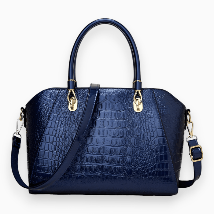 Women's Croc-Embossed Tote Bag with Detachable Strap